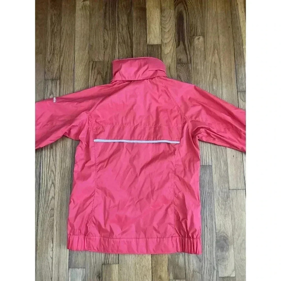 Columbia Rain Jacket Womens Red Hood Long Sleeve Full Zip Omni- Shield Size S - Picture 5 of 7